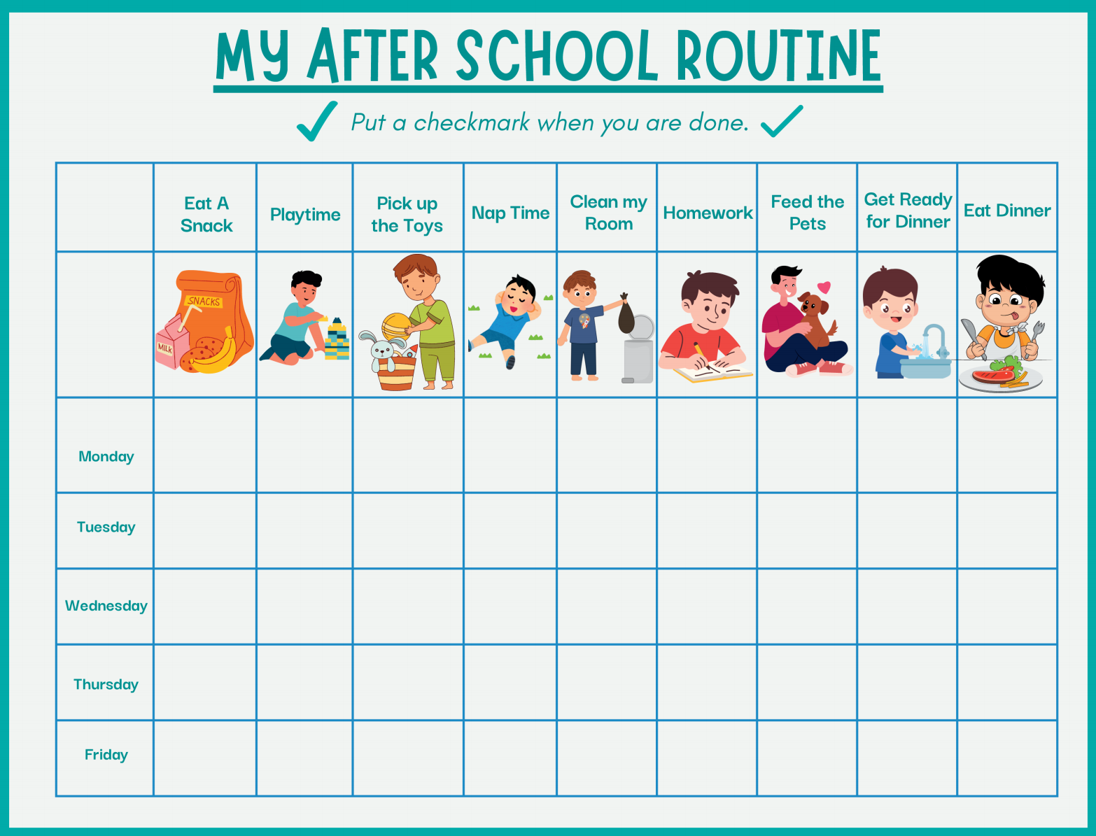 ADHD Daily Routines Age 5-9