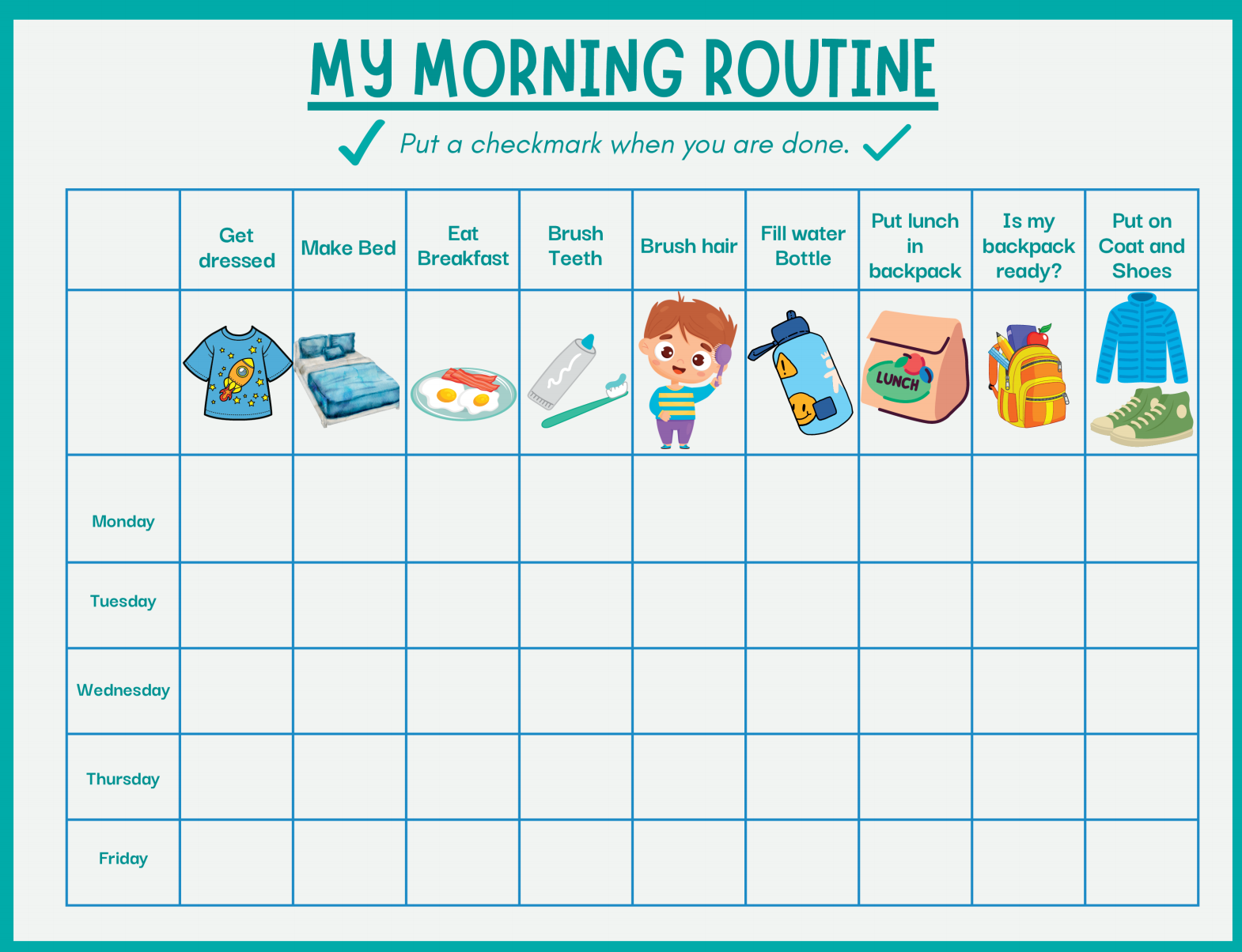 ADHD Daily Routines Age 5-9